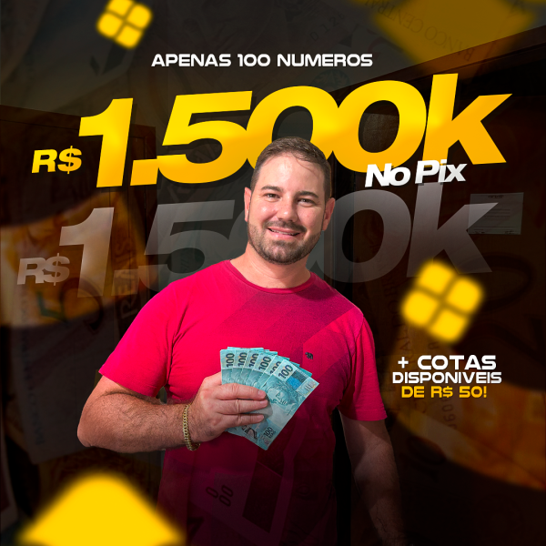 1.500,00 REAIS NO PIX